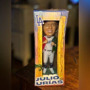 Julio Urias LA Dodgers 2021 World Champions Bobble Head Figurine